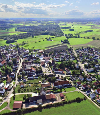 Luftaufnahme vom Neu-Ulmer Stadtteil Finningen