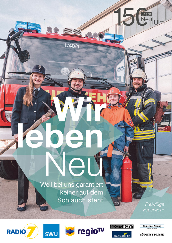 ampagnenplakat mit der Freiwillien Feuerwehr 