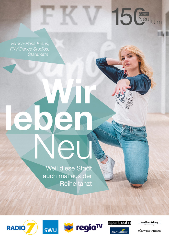 Kampagnenplakat mit Verena-Rosa Kraus, FKV Dance