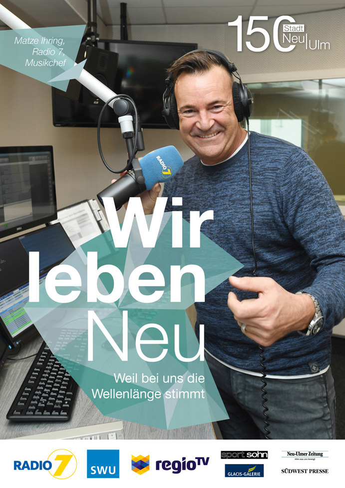 Kampagnenplakat mit Matze Ihring, Radio 7