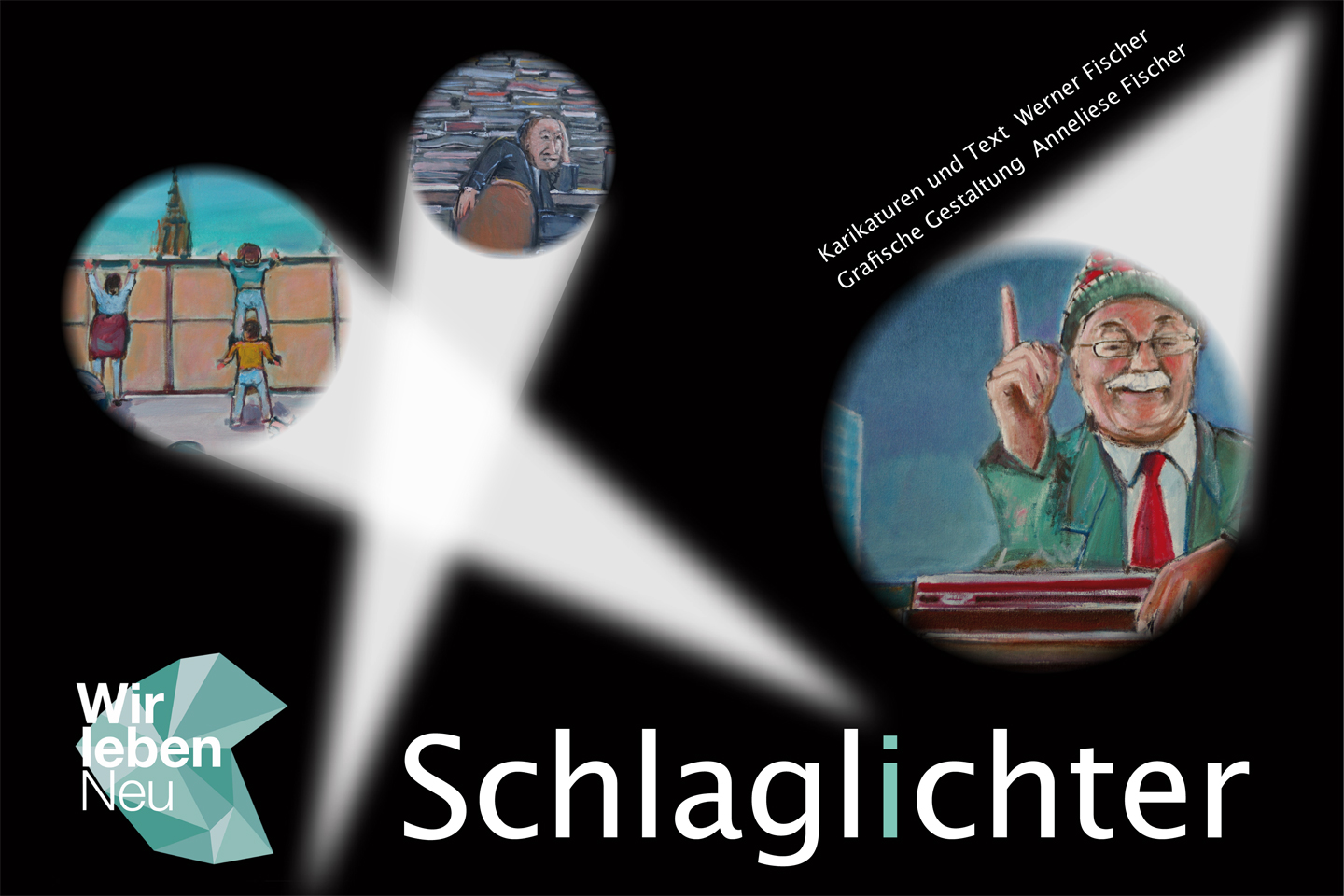 Deckblatt des Karikaturen-Buches "Schlaglichter"